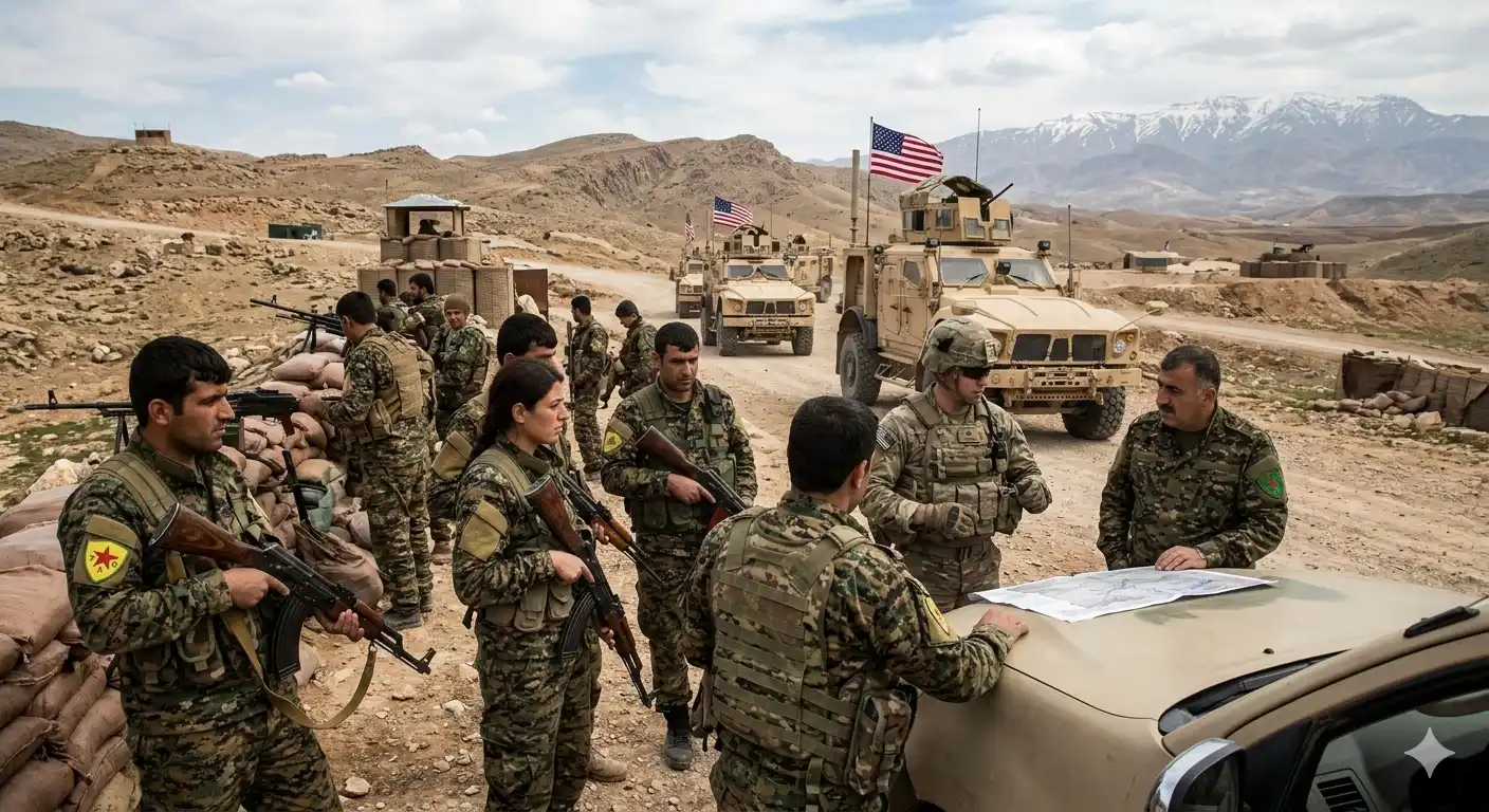 US-Iran military conflict featuring Kurdish militias as a potential ground force in a regional strategic operation.
